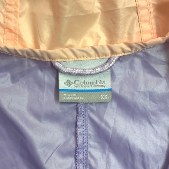 COLUMBIA Women’s Flash Challenger Cropped Jacket Windbreaker XS Peach - Picture 5 of 9